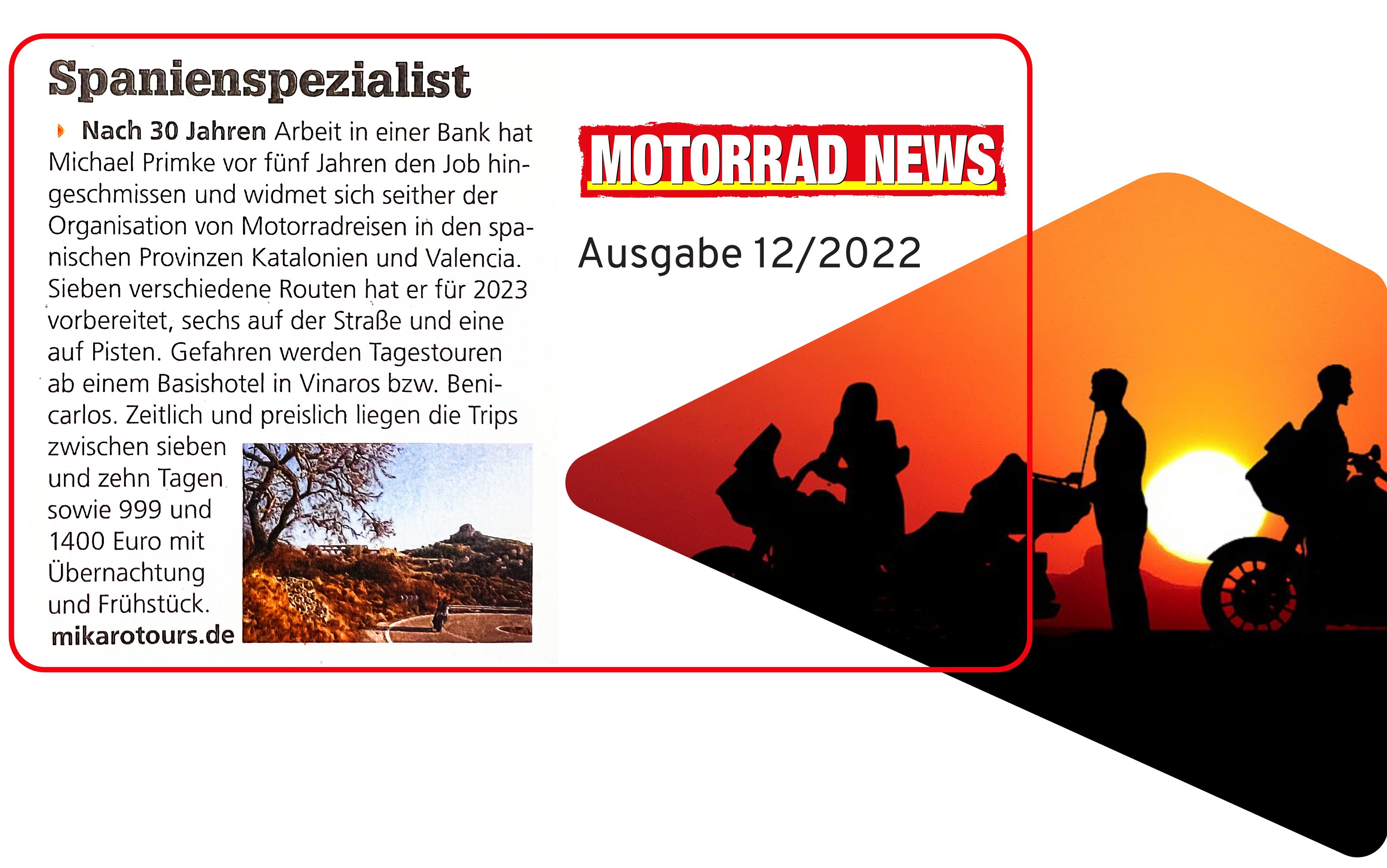 Artikel in der Zeitschrift Motorrad